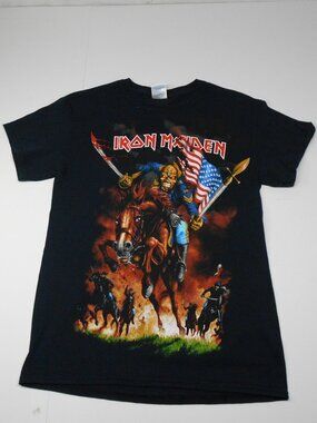 IRON MAIDEN NORTH American 2012 Tour Double Sided  Black T-Shirt Size S